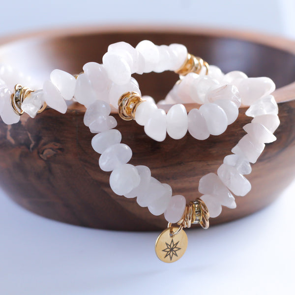 Rose Quartz Gem Bracelet